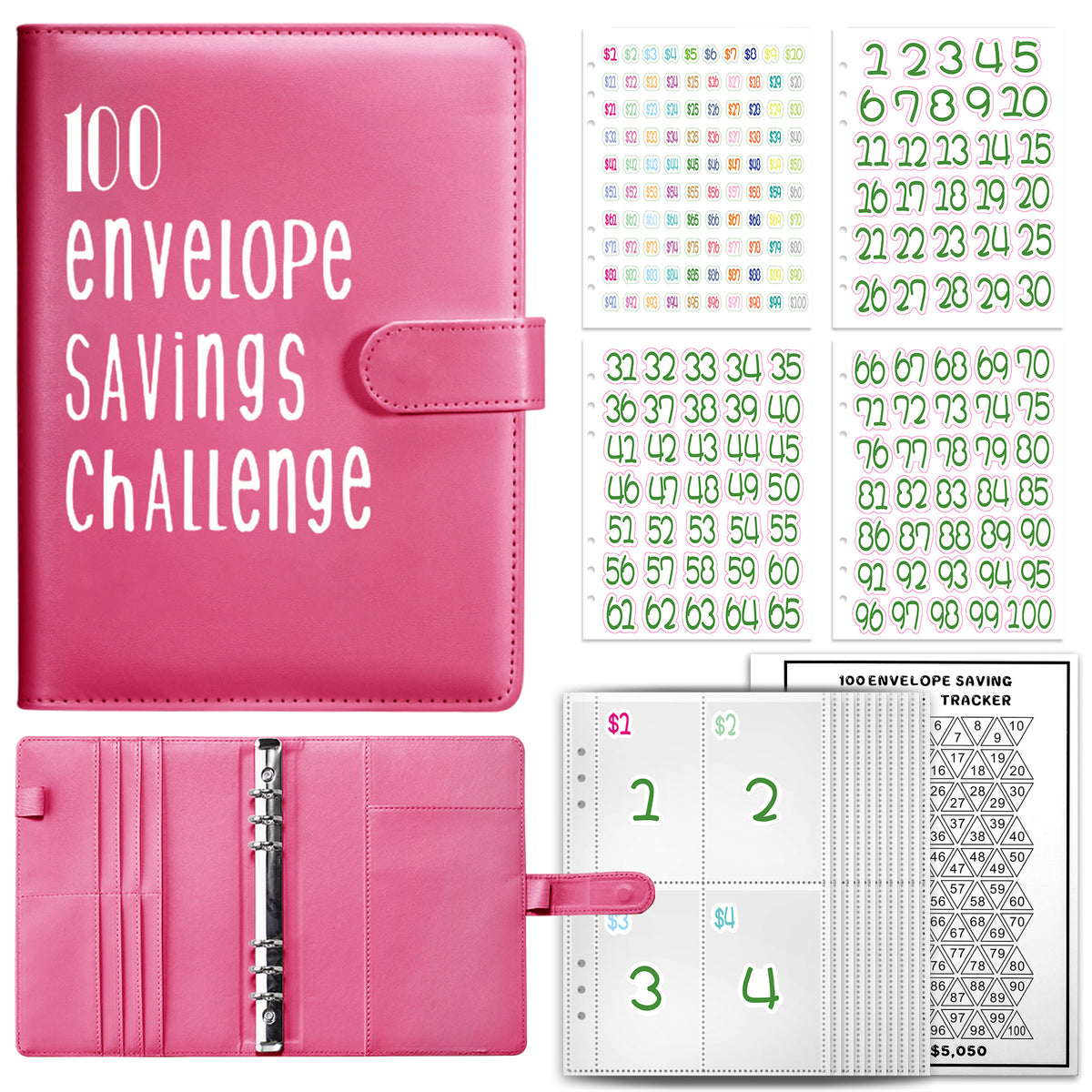 100 Envelope Challenge Notebook for Couples' Savings