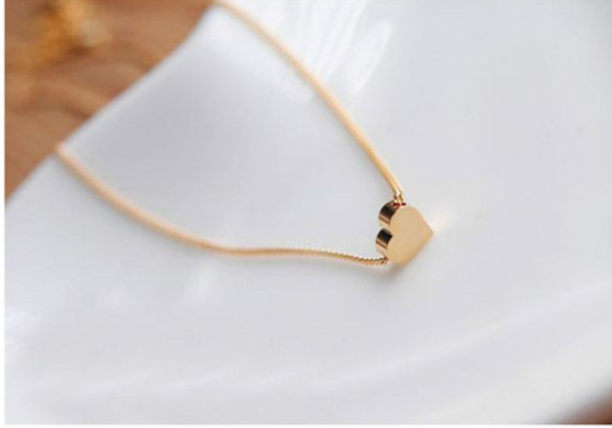 Minimalist Heart Pendant Necklace for Women