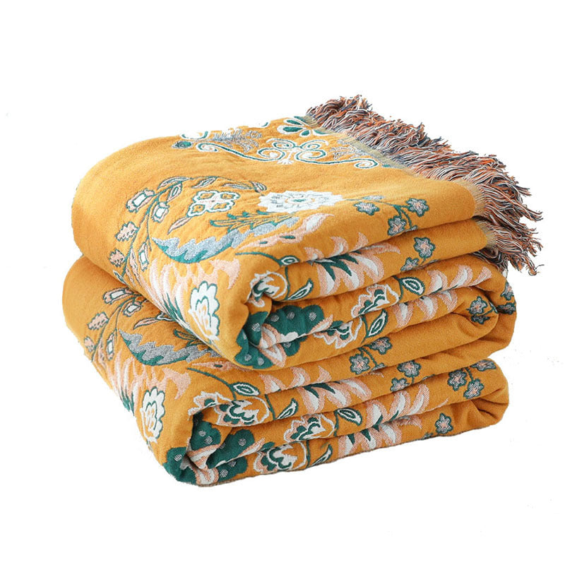 European Cotton Tassel Sofa Cover - Double-Sided Blanket