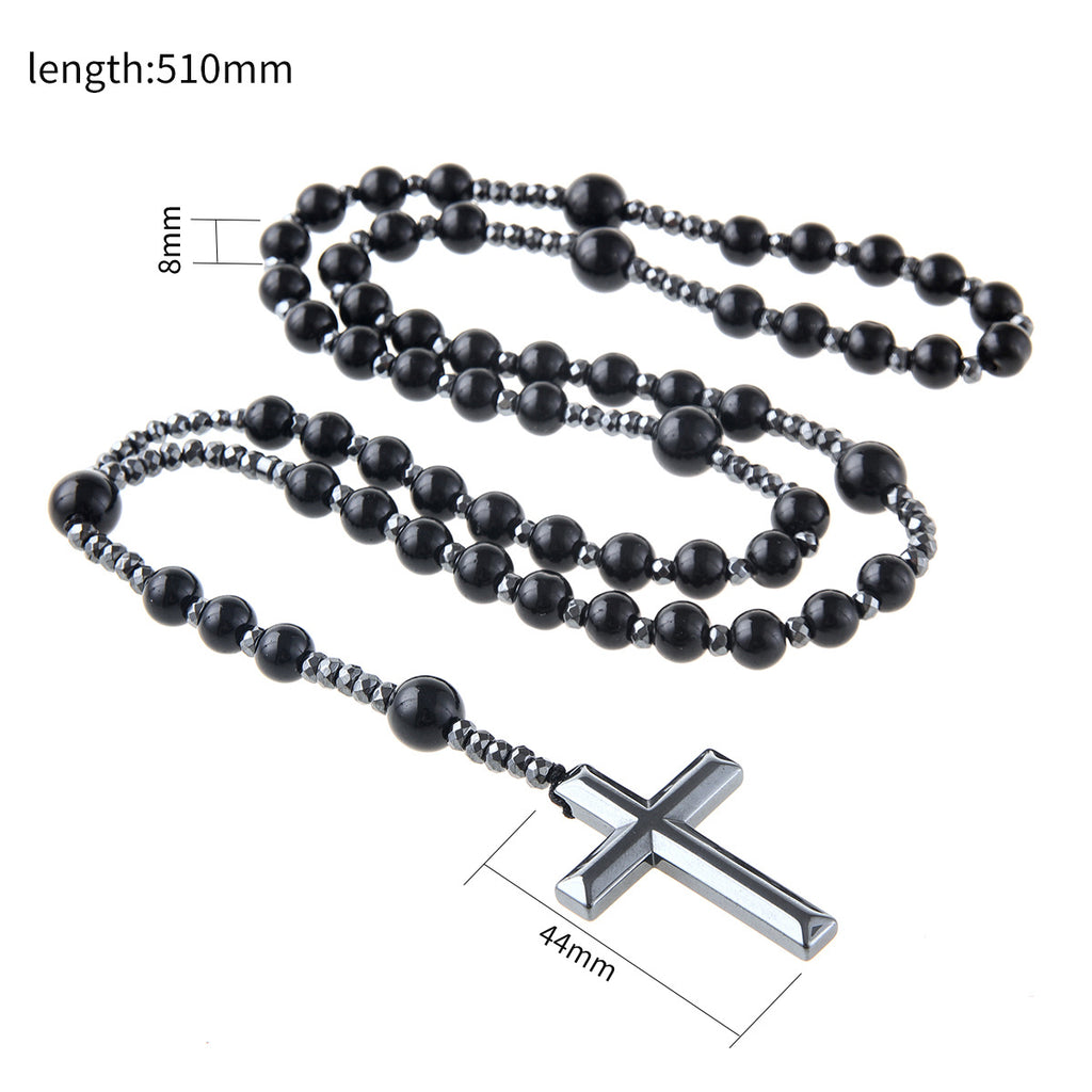 2023 New Trendy Black Cross Pendant Necklace for All