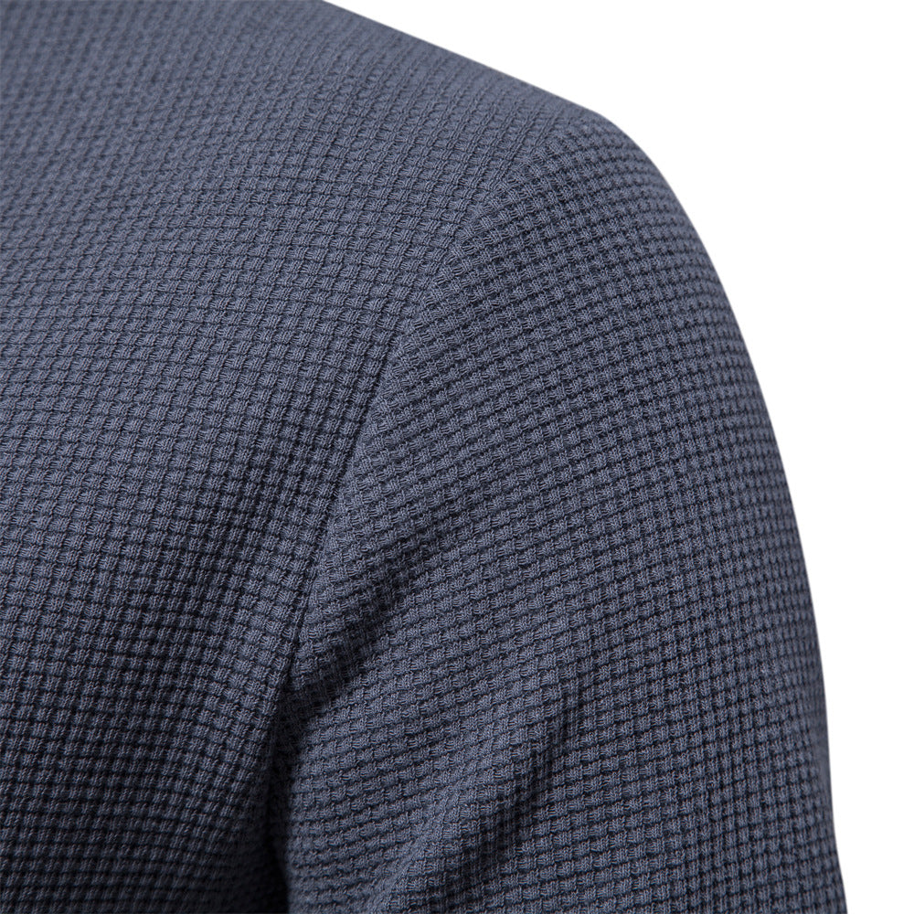 Men's Casual Short Sleeve Knit T-Shirt in Solid Color