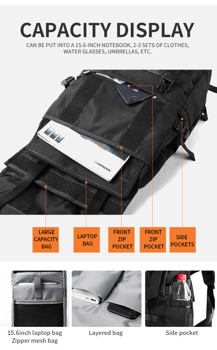 Men's Tactical Backpack with Large Capacity Features
