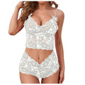 Lace Lingerie Set with Adjustable Camisole and Thong