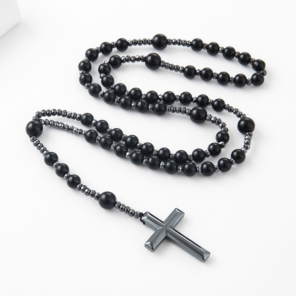 2023 New Trendy Black Cross Pendant Necklace for All
