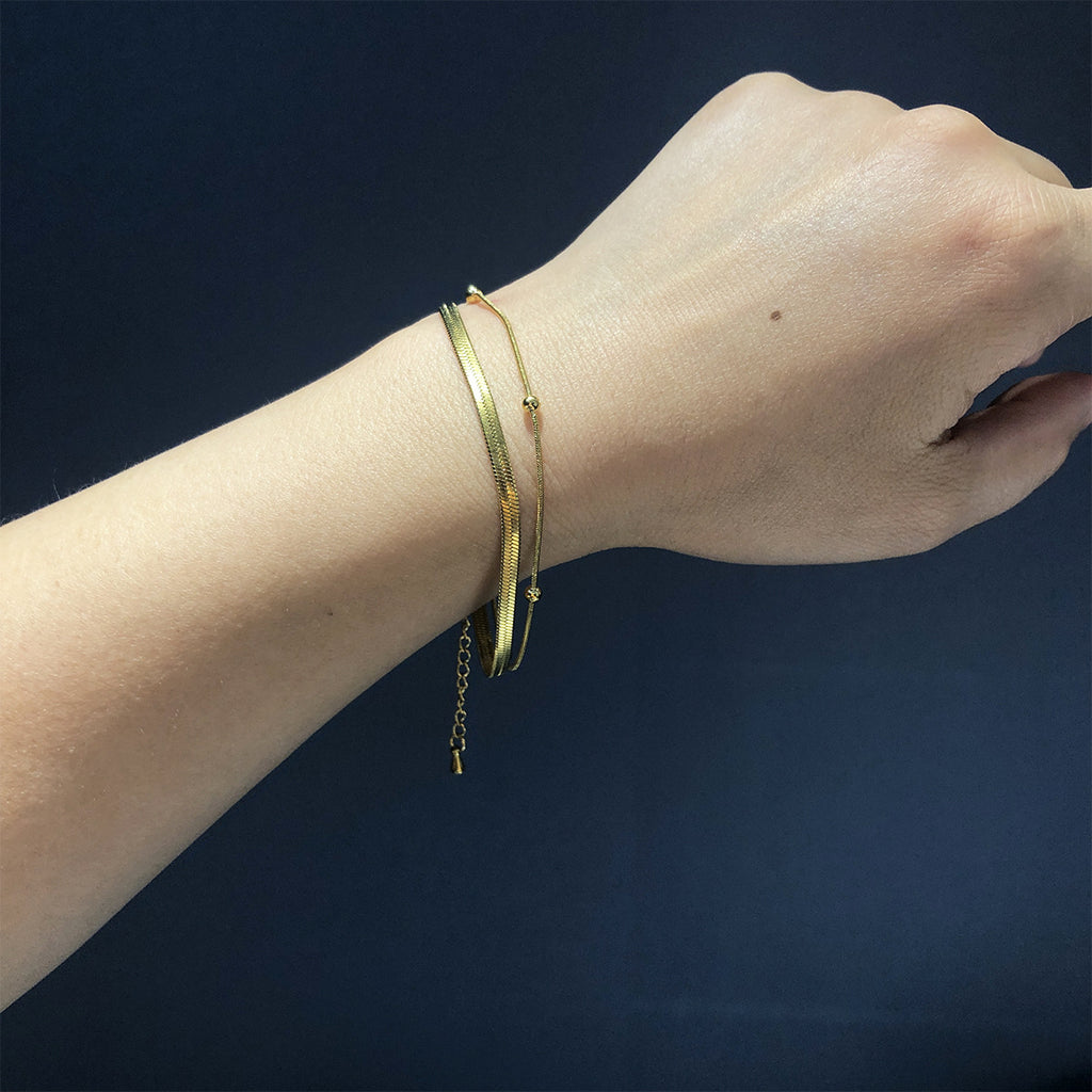 Minimalist 18K Gold Plated Bracelet for Women