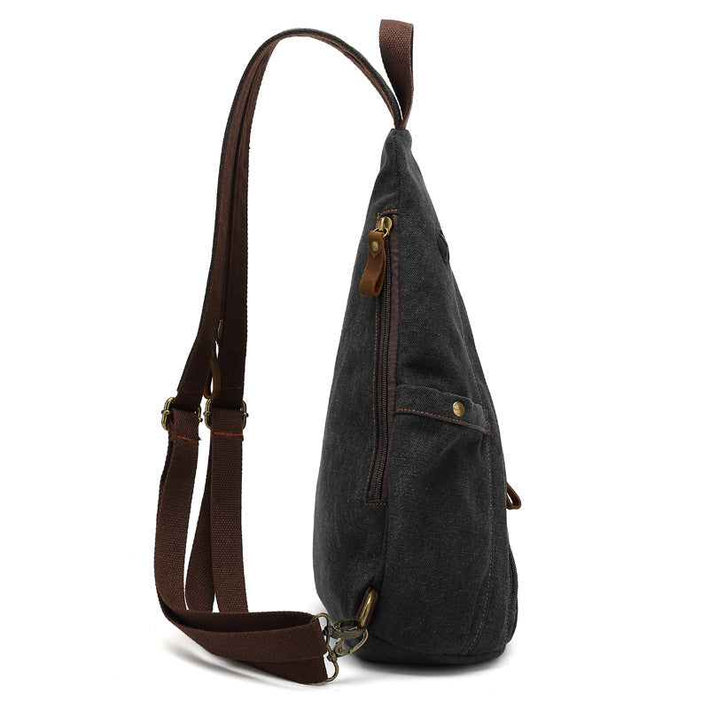 Men's Canvas Crossbody Bag - Large Capacity Multi-Functional