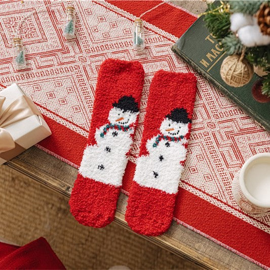 Cozy Cute Coral Fleece Plush Sleep Socks
