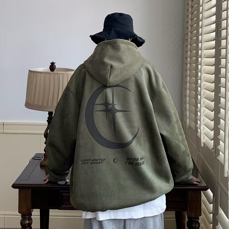 Men's Suede Hoodie - 2023 Fall Vintage Casual Wear