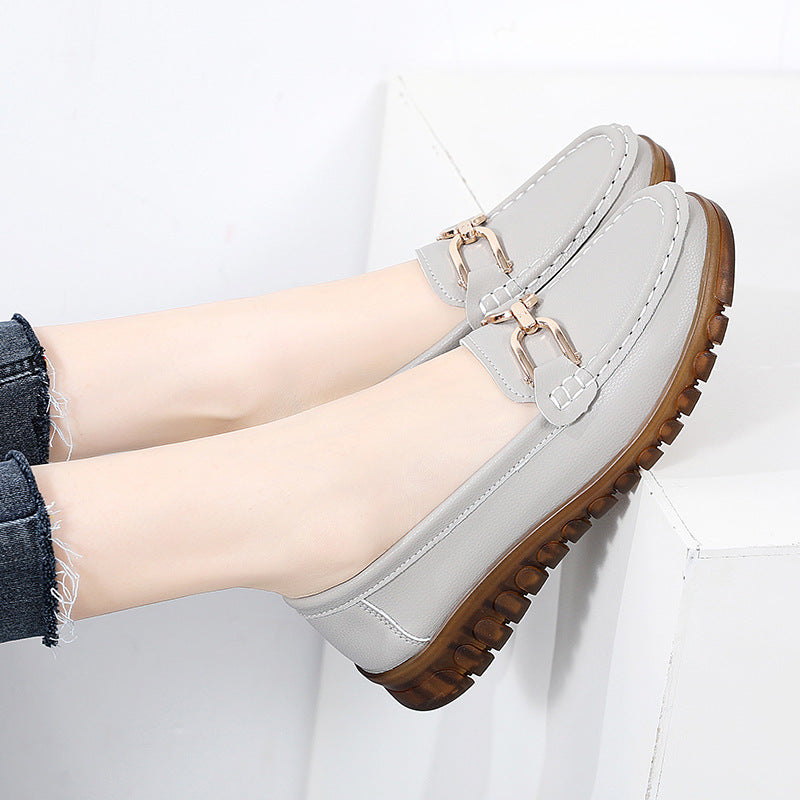 2023 Spring Women's Soft Casual Loafers with Metal Detail