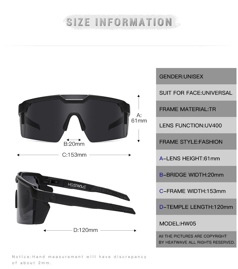 Heat Wave Pilot Sunglasses for Outdoor Sports
