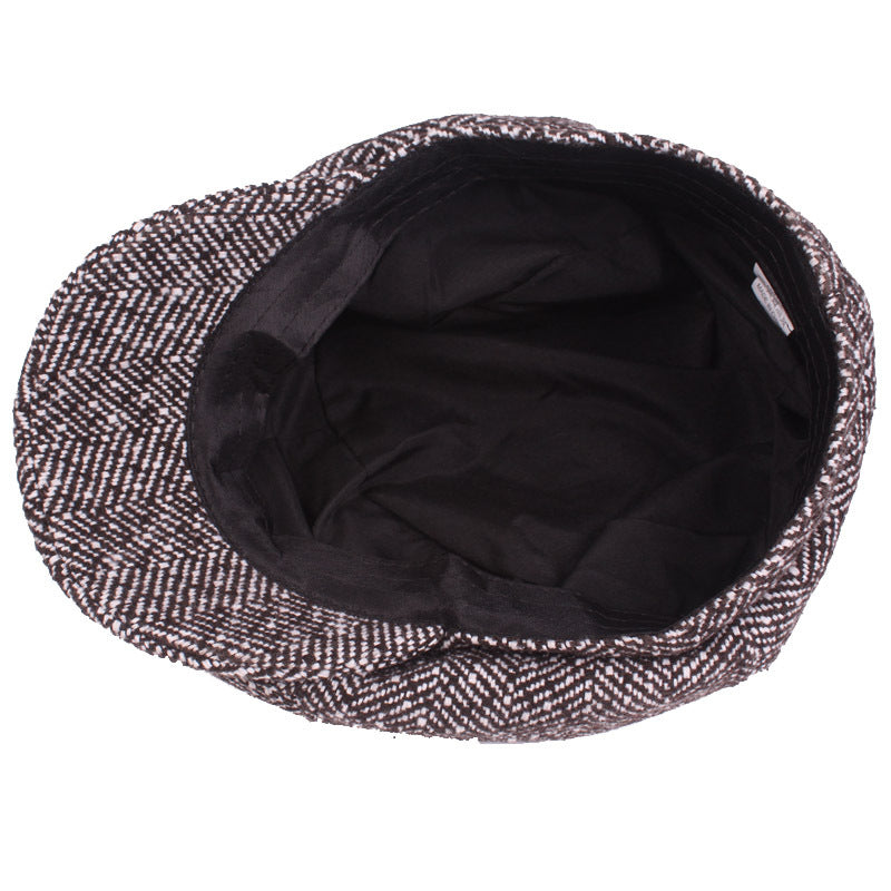 Men's Beret Hat for Middle-aged and Elderly (Fall/Winter)