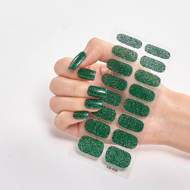16-Color Solid Nail Stickers for Elegant Designs