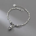 S925 Silver Korean Style Skull Bracelet for Women