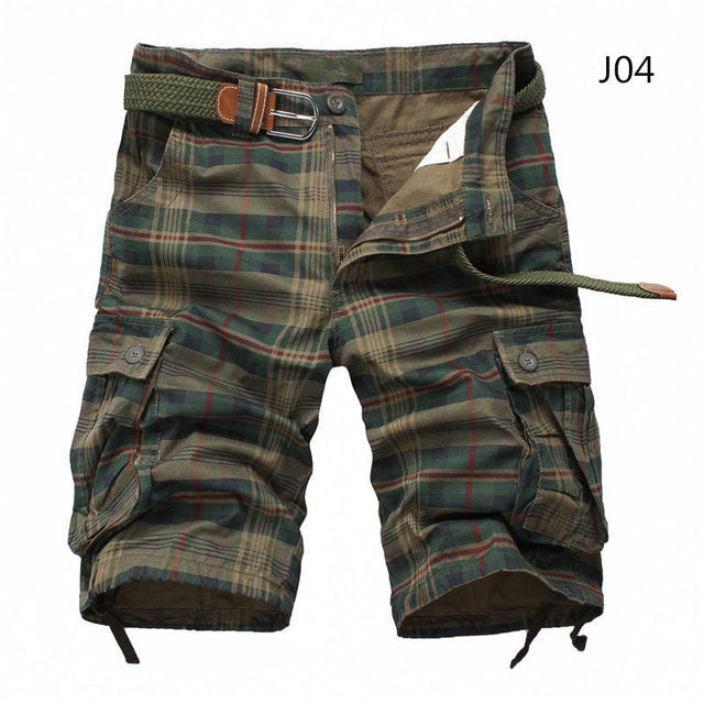 Men's Large Plaid Leisure Pants for Summer