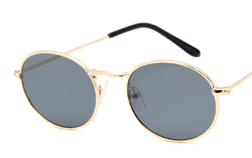 Retro Colorful Ocean Frame Metal Sunglasses for Fashion
