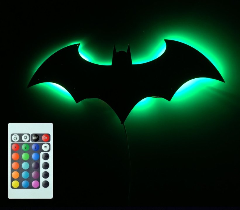 Batman Mirror Table Lamp with LED Wall Light