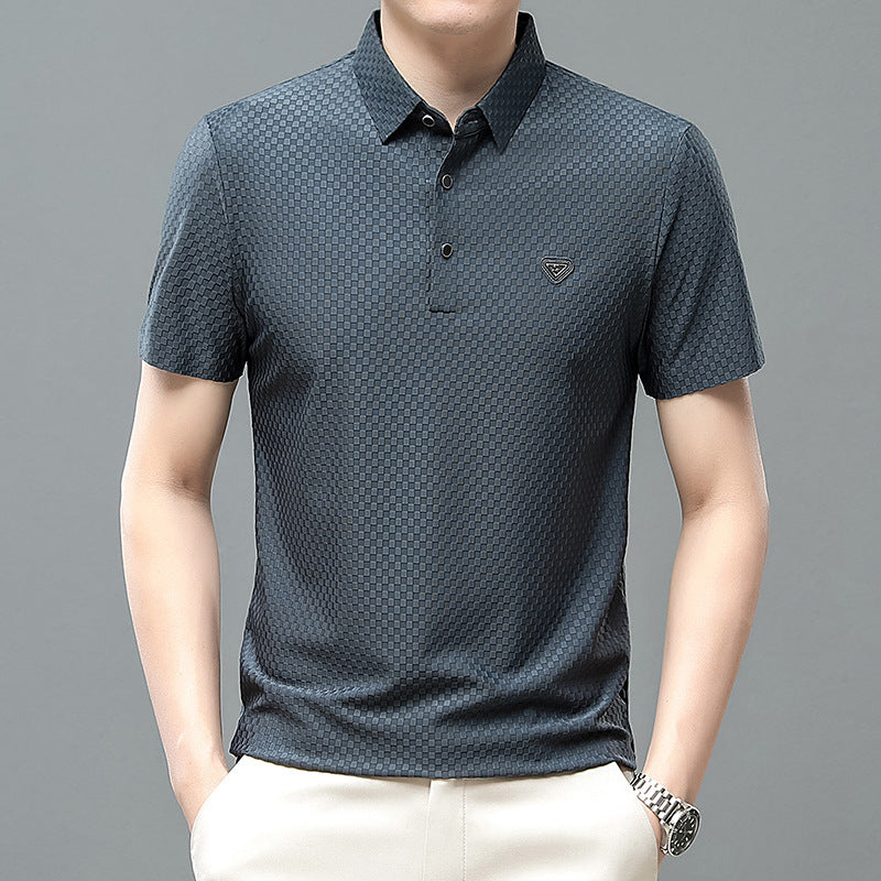 Men's Summer Stretch Polo Shirt - Lightweight Short Sleeve