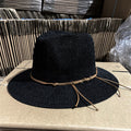 Summer Wide Brim Straw Hat for Beach and Sun Protection