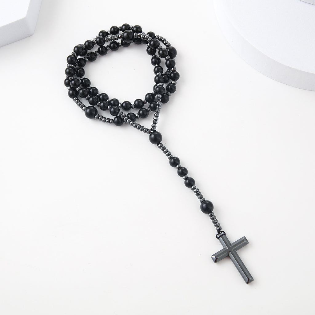 2023 New Trendy Black Cross Pendant Necklace for All