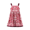2023 New Kids' Cotton Dress with Floral Design
