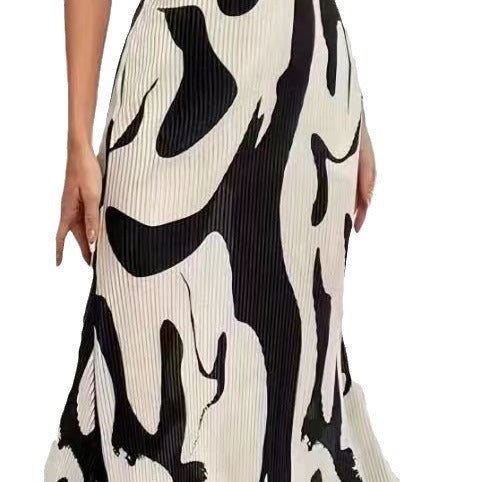 New Floral Print Women's Midi Skirt