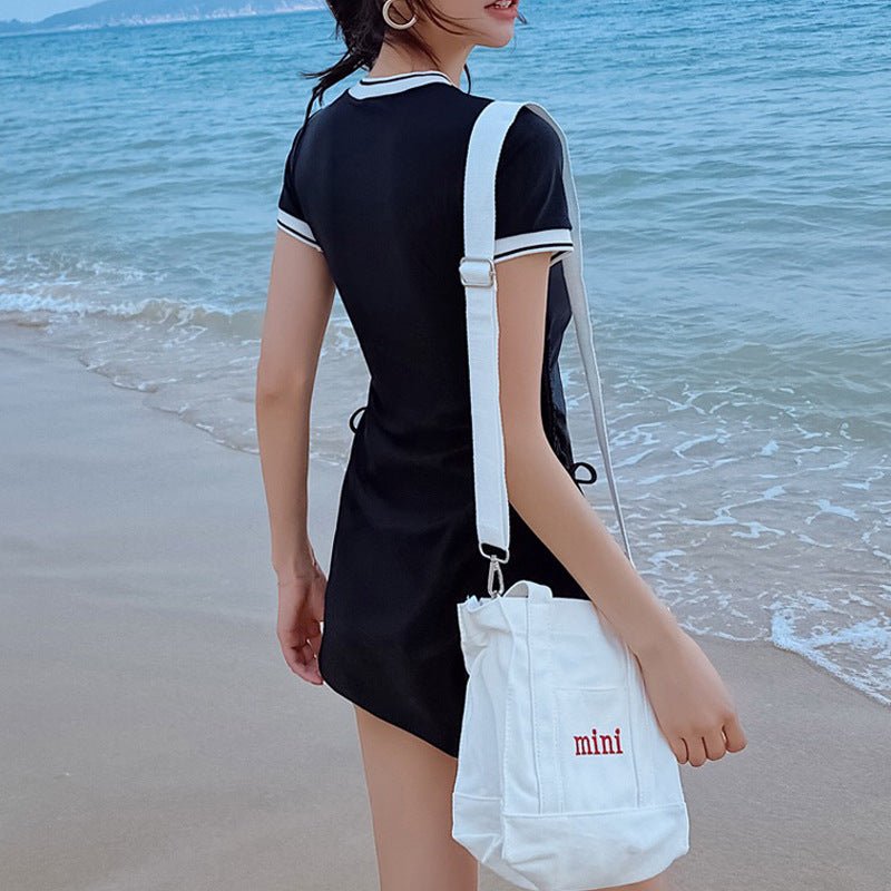 2024 Women's Two-Piece Swimwear Skirt Style Sporty