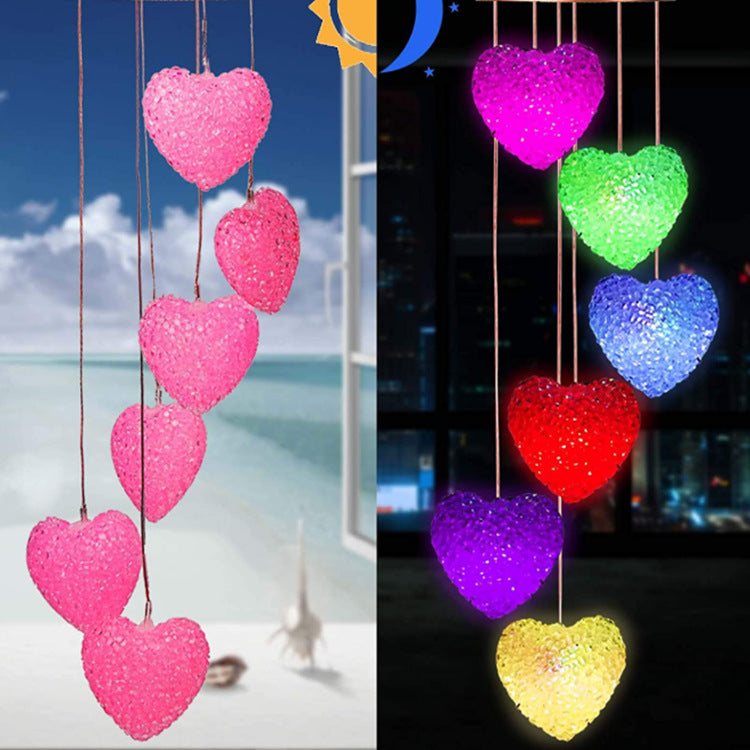 Outdoor Solar LED Wind Chime Light - Hummingbird Design
