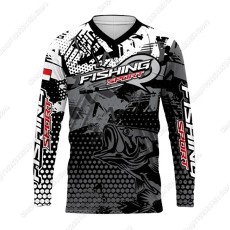 2024 Men's Long Sleeve UV Protection Fishing Shirt