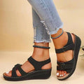 New Women's Casual Fishmouth Sandals with Velcro