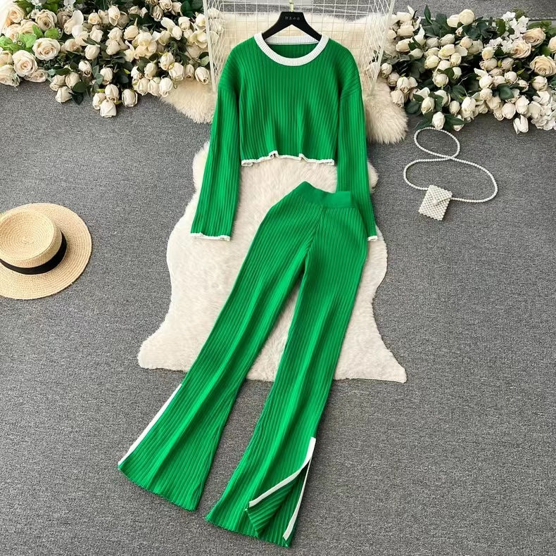 2023 Autumn Winter Fashionable Two-Piece Knit Set