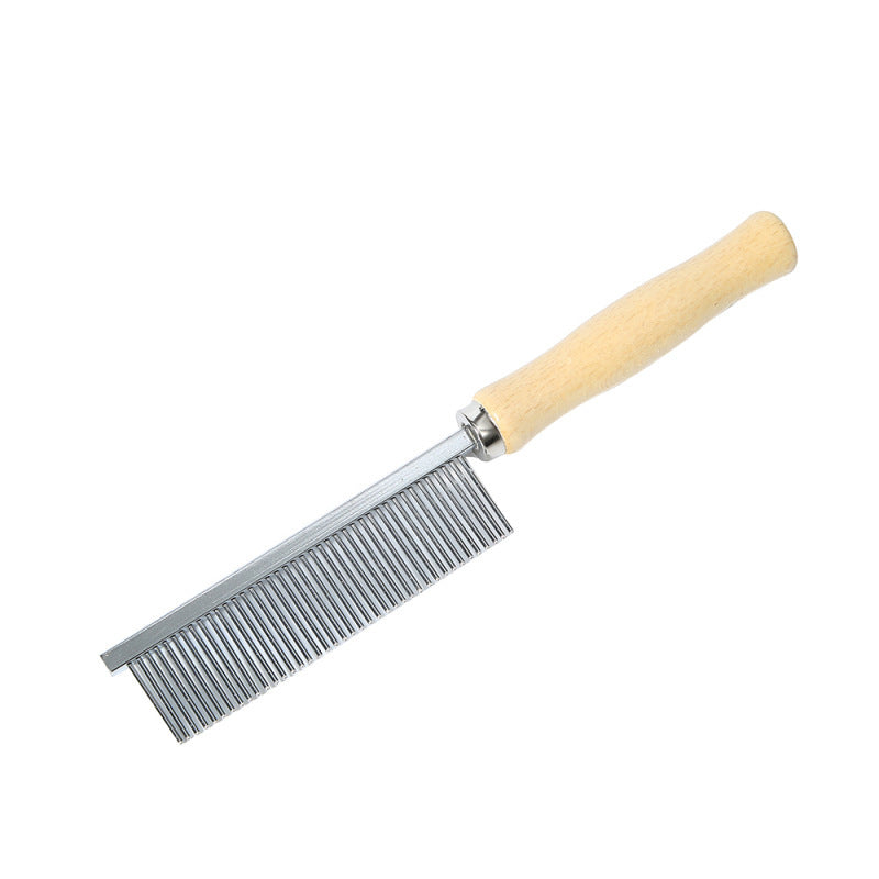 Large Wooden Handle Comb for Cat and Dog Grooming
