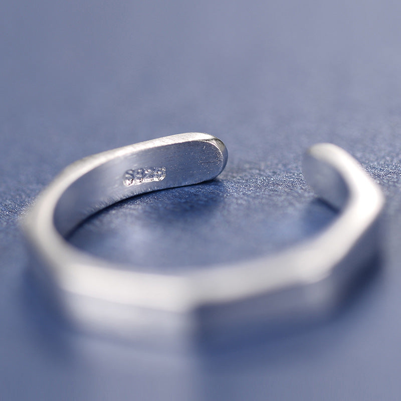 Geometric Hexagon Ring - Korean Sterling Silver Jewelry