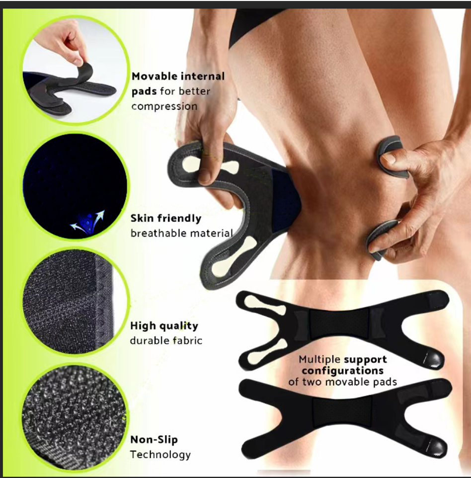 Outdoor Sports Anti-Slip Knee Pads with Breathable Support