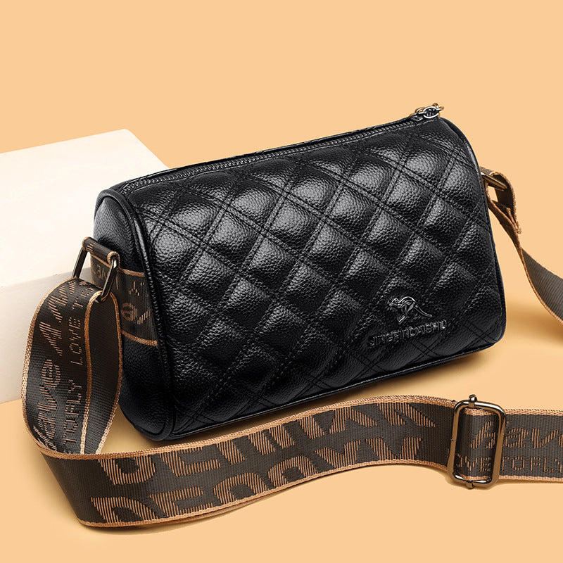 2023 Women's Genuine Leather Crossbody Bag with Wide Strap