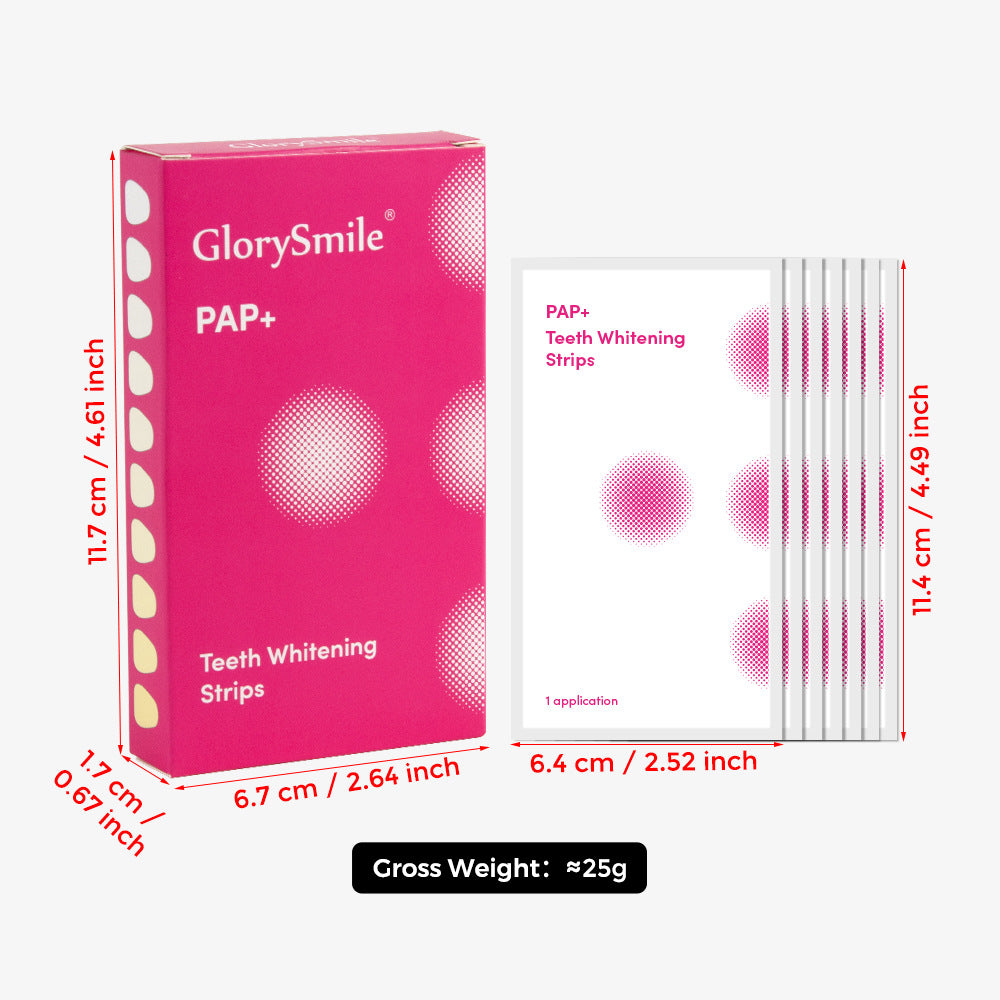 PAP+ 3D Teeth Whitening Strips for Stains and Yellowing
