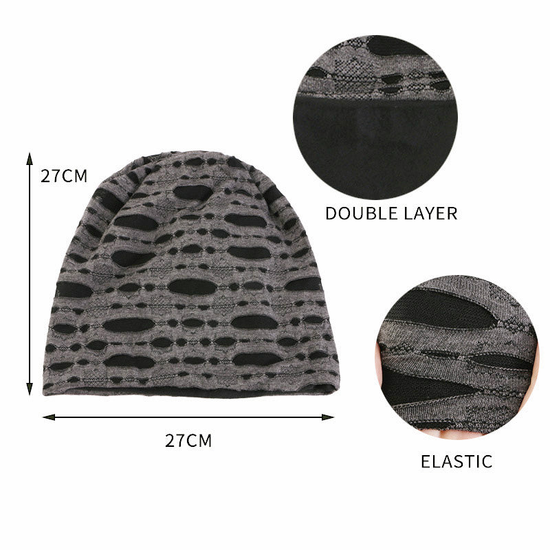 Retro Hip-Hop Knitted Spring Ski Cap for Men and Women