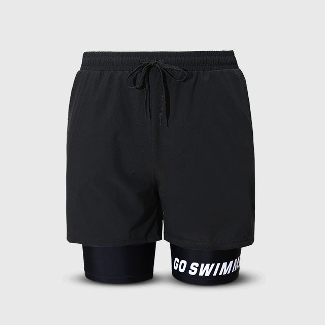 Men's Quick-Dry Loose Swimming Trunks - Anti-Embarrassment