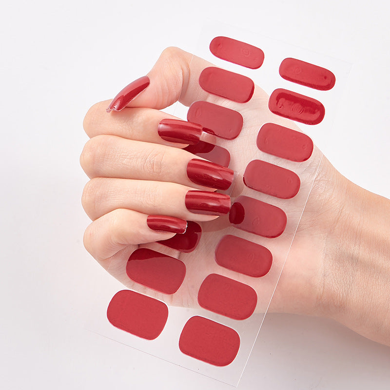 16-Color Solid Nail Stickers for Elegant Designs