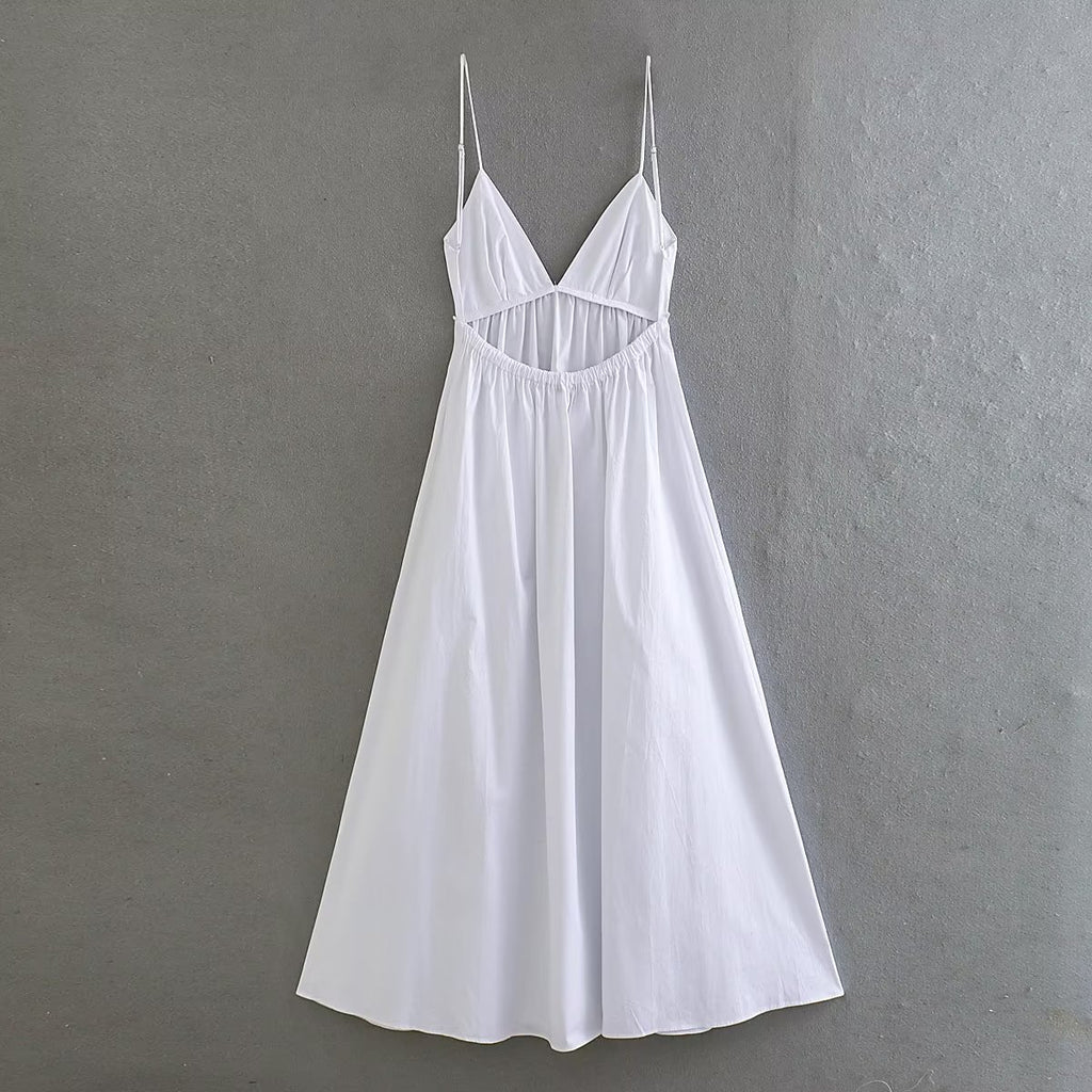 2023 Summer New Style Backless Midi Dress M4-A472D