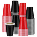 Sunnychicc 50 Pcs 16 oz Plastic Cups Bulk Happy New Year Party Cups Disposable Plastic Cups Birthday Cups for New Year Party Wedding Theme Party Birthday (BlackRed)