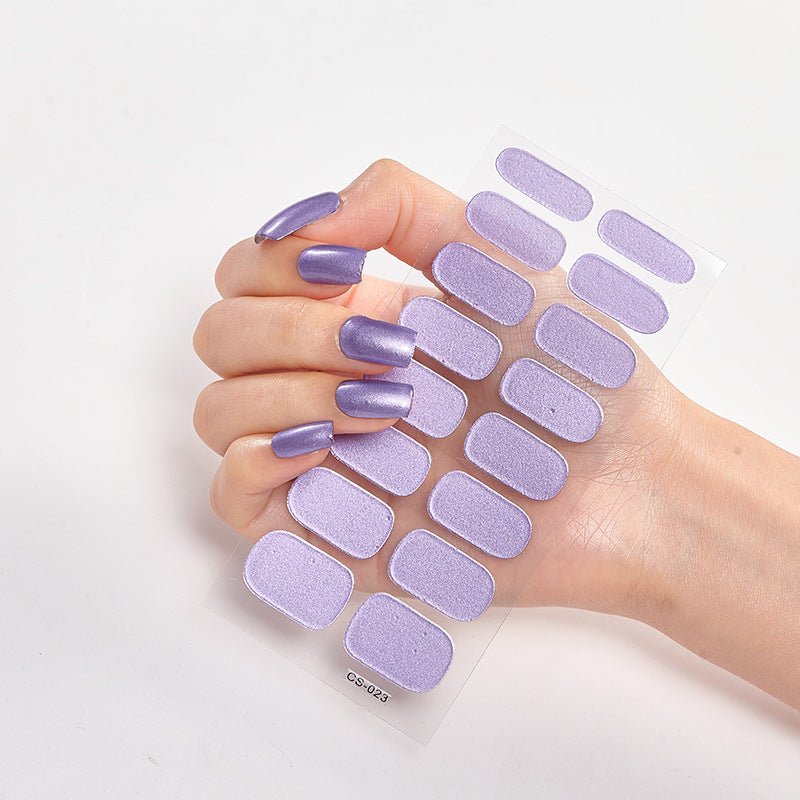 16-Color Solid Nail Stickers for Elegant Designs