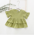 Casual Cotton Flared Sleeve Tops for Girls