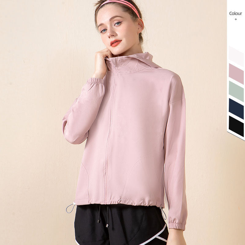 Women's Spring Summer UV Protection Loose Hoodie Jacket