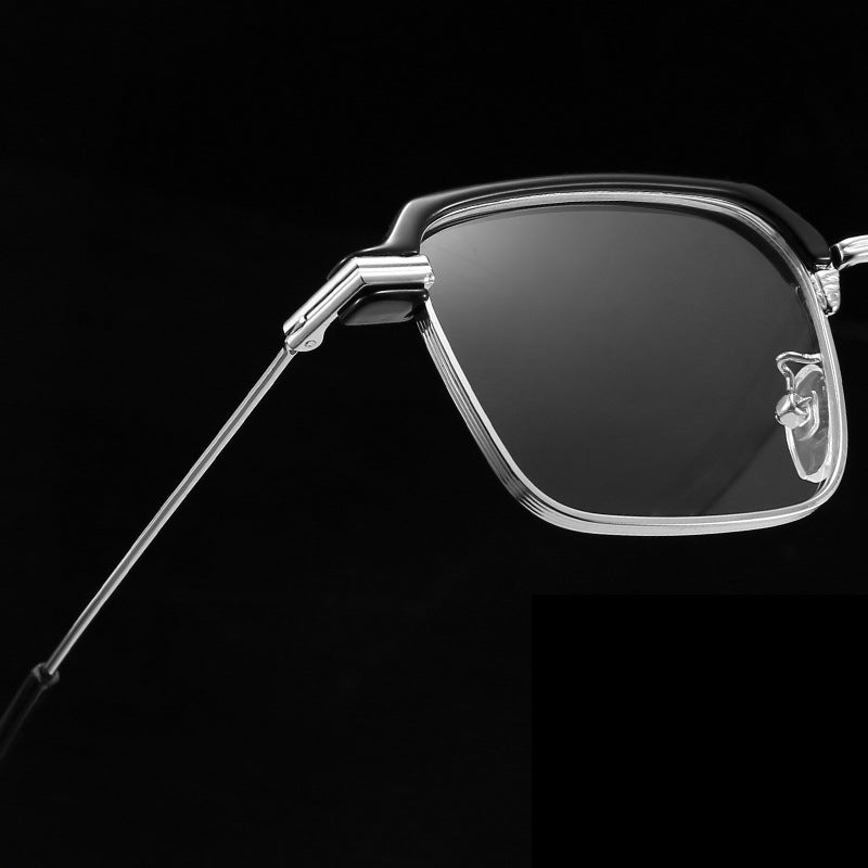 New Square Metal Anti-Blue Light Reading Glasses
