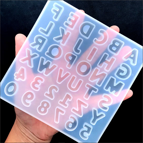 Silicone Letter Molds for Resin and Crystal Crafting