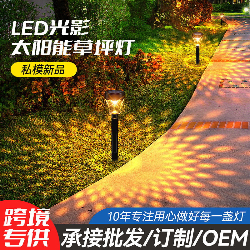 Solar Powered Waterproof Garden Pathway Projection Light