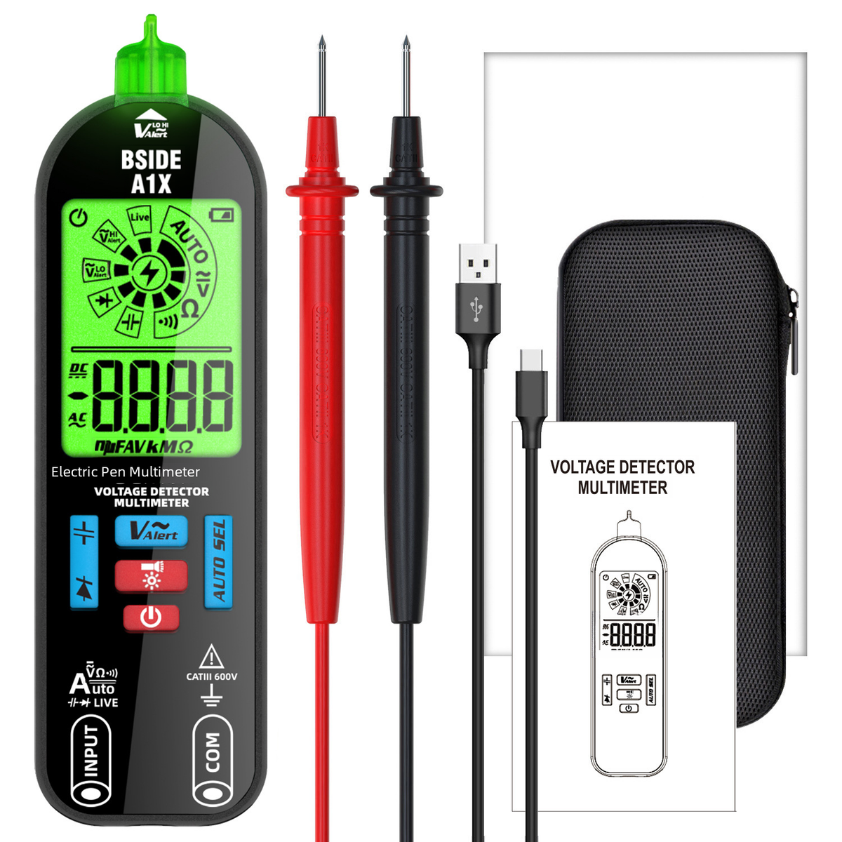 BSIDE Mini Digital Multimeter A1X Rechargeable Model