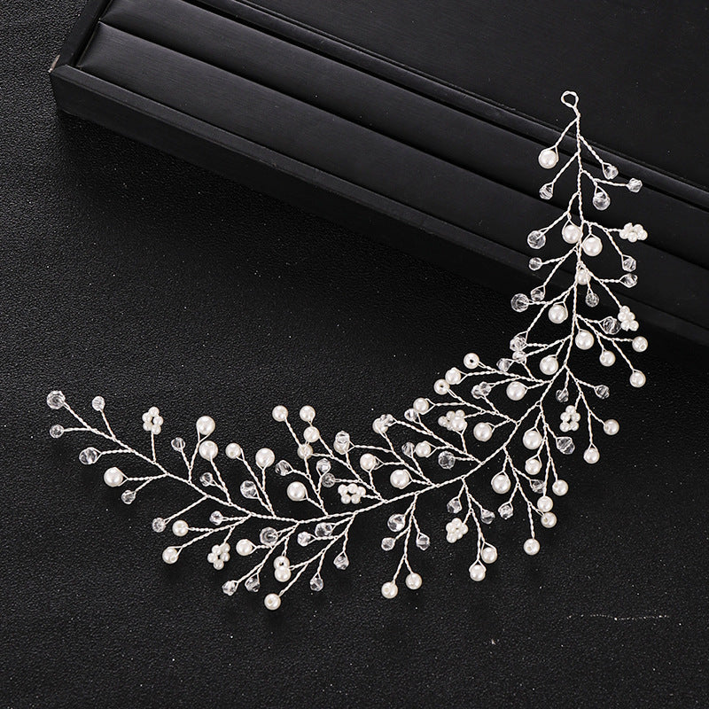 Bridal Headband with Gold/Silver Crystal Accents