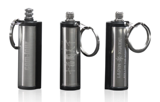 Wholesale Cylinder Stainless Steel Keychain Lighter