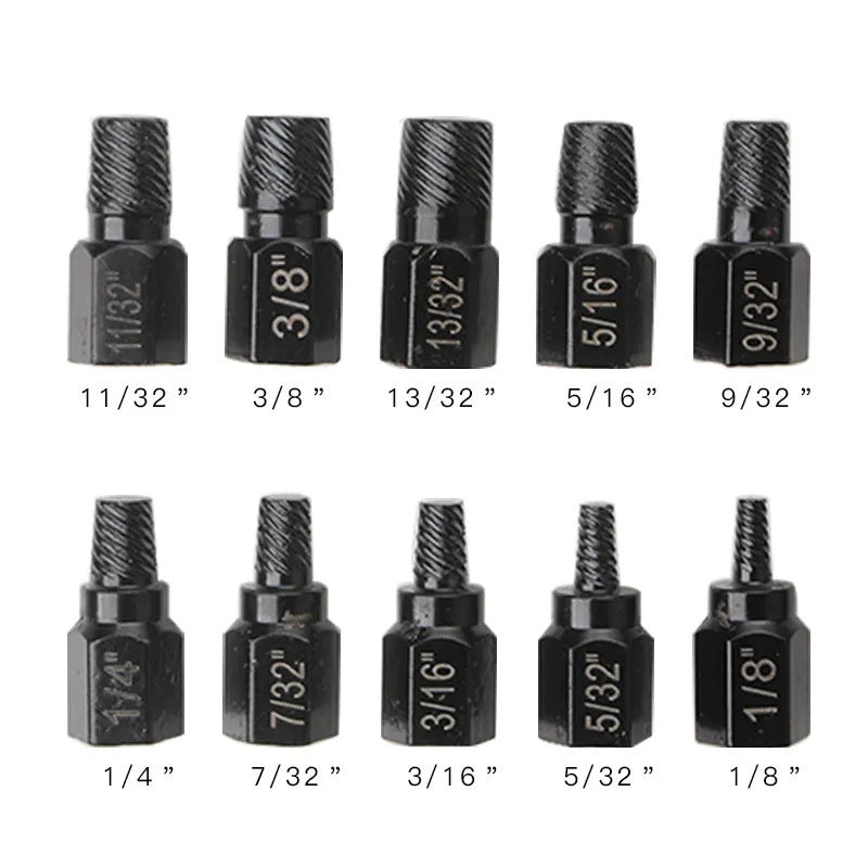 10-Piece Screw Extractor Set for Damaged Screws